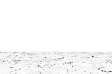 White Marble stone perspective texture surface isolated on transparent background with empty wall png 3d rendering image