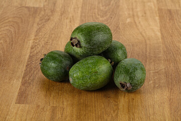 Fresh sweet juicy ripe feijoa