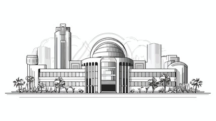 Contour Building Illustration 
