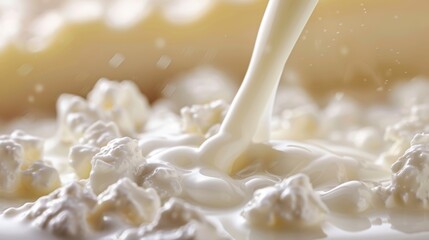 Rennet Addition: Rennet, an enzyme traditionally derived from calf stomachs, is added to the milk mixture. This causes the milk to coagulate and separate into curds 