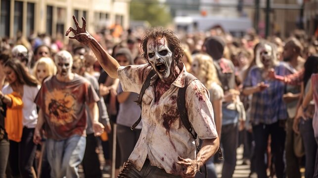 Zombie apocalypse in middle city