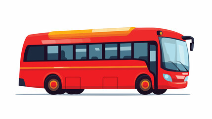 bus vehicle public isolated icon isolated on white