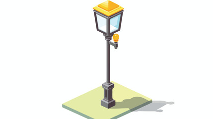 Ecuador street lamp icon isometric vector.