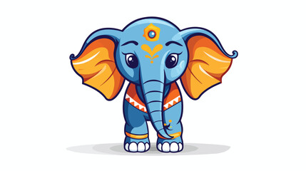 Elephant mascot cartoon vector