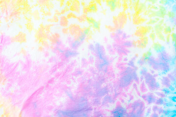 Obraz na płótnie Canvas Pastel tie dye colorful cloth backgound