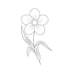 Flower One Line Drawing