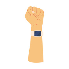 woman day hands clenched into fists woman