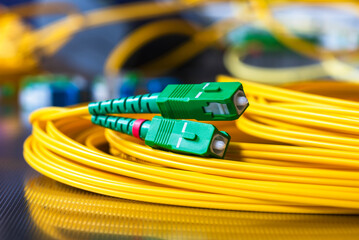 Fiber optic patch cords in optical network