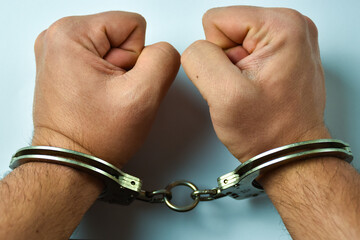 handcuffs on a hands