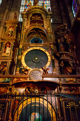 Obraz premium Astronomical clock in the Cathedral of Our Lady of Strasbourg in Strasbourg, France