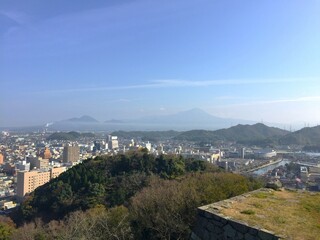 Obraz premium 米子城址からの景色