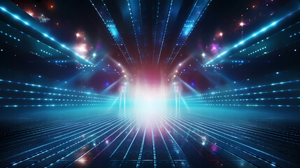 Obraz premium Abstract image of a space filled with bright lights