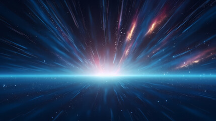 Obraz premium Abstract image of a space filled with bright lights