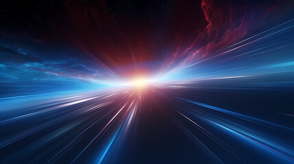 Technology particle abstract background, abstract particles in science fiction space