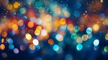 A blur of vibrant Christmas light