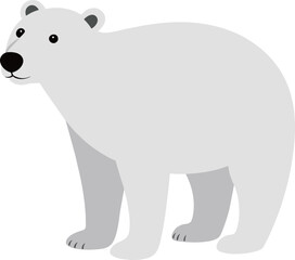 Vector polar bear minimalist style illustration 