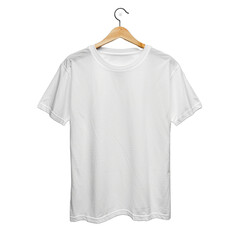 white t shirt transparent background png isolated on white background