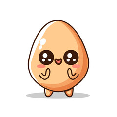 Vector illustration of cute and funny eggs in cartoon and flat style isolated on white. Can be used to print on t-shirts or other purposes