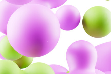 3d abstract spherical metaball particles 