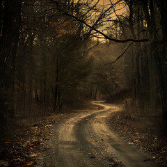 Obraz premium road in the woods