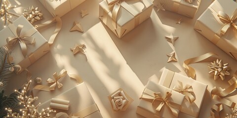 luxurious gifts background with space