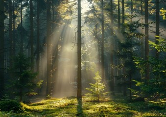 Obraz premium Silent Forest in spring