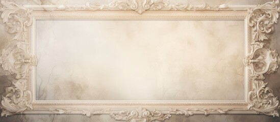 Empty Picture Frame in Classic Baroque Design