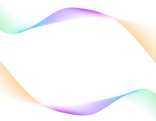 曲線・流線・ウェーブのフレーム背景　4