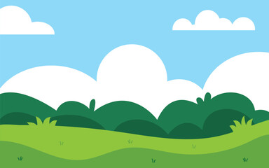 Obraz premium Green filed landscape scenery