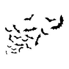Swarm of flying bats