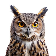 Eagle Owl isolated on transparent background