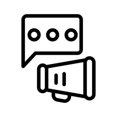 announce line icon illustration vector graphic. Simple element illustration vector graphic, suitable for app, websites, and presentations isolated on white background