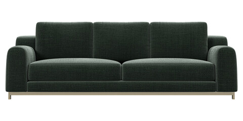 Modern and luxury green sofa isolated on white background. Furniture Collection. 