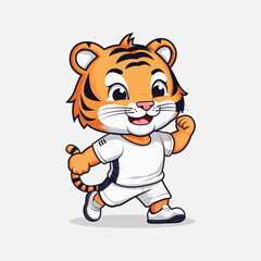 sports tiger mascot or icon template