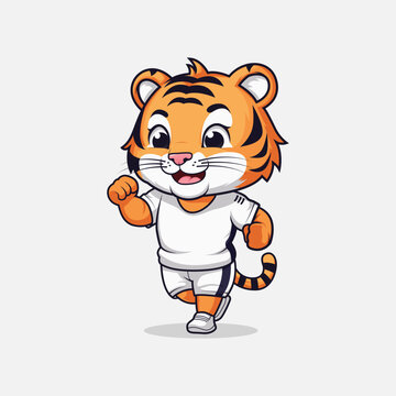 sports tiger mascot or icon template