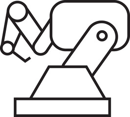 Robotic Arm Line Icon