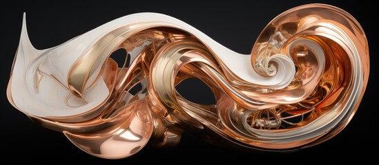 Fantastic artwork created from aluminum brass and polished copper - obrazy, fototapety, plakaty