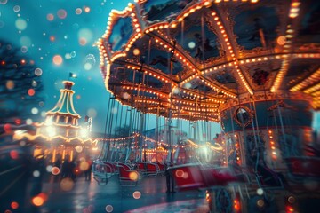Dynamic view of a carnival evening