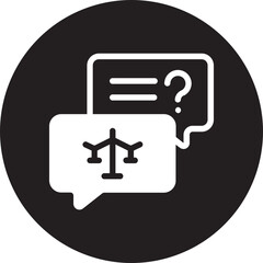 Obraz premium legal advice glyph icon