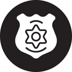 police badge glyph icon