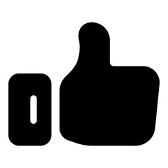 Fototapeta premium Thumbs up icon for like, approval and positivity