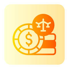 money law gradient icon