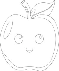 fruit coloring page for kids