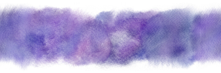 horizontally seamless colorful watercolor pattern as banner