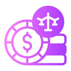 money law gradient icon
