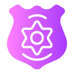 police badge gradient icon