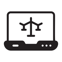 online law glyph icon