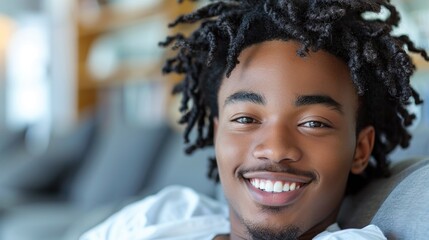 Detailed view of an individual with dreadlocks