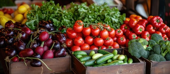 Assortment of organic produce.