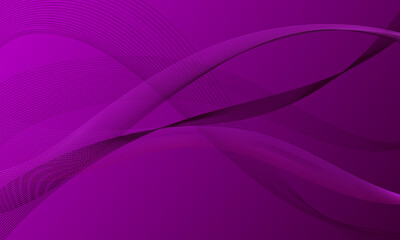 violet purple with smooth lines wave curves on gradient abstact background